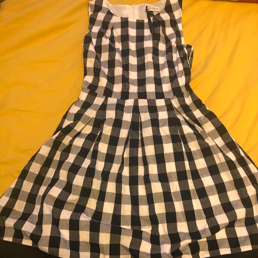 Checkered A-line dress